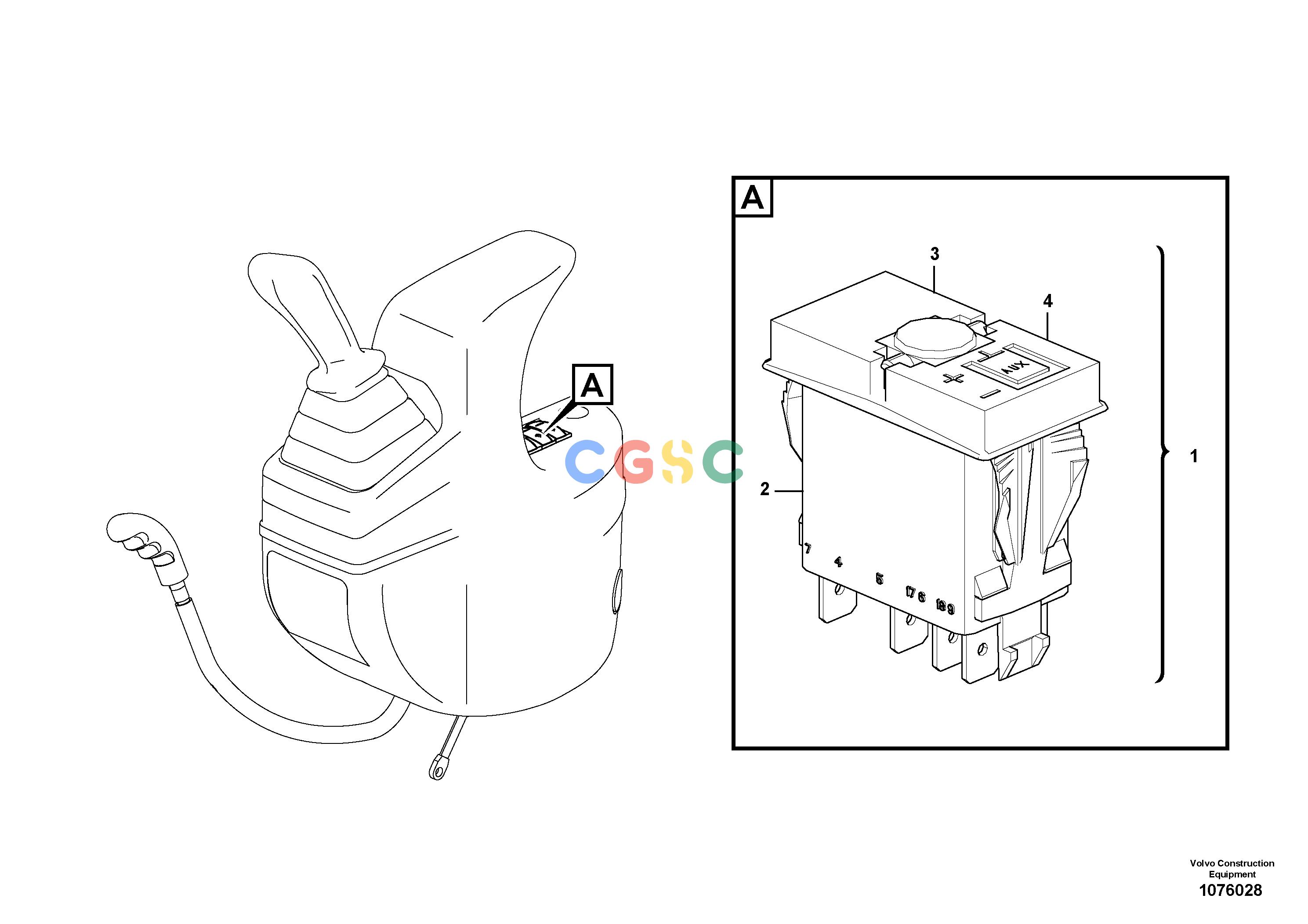 沃尔沃零件查询ECR38 Switch BoxTYPE 602 NoneNoneS/N 12028-Autodata Volvo online