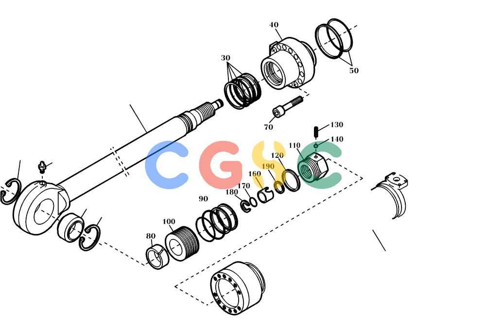 纽荷兰零件查询(EC160) - CRAWLER EXCAVATOR (4/99-) (24.032[002]) - STICK CYLINDER (S/N 716112-UP) New Holland Constructuion