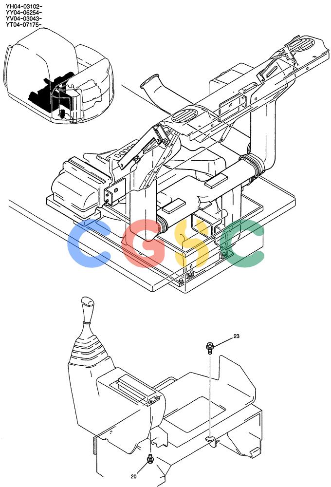 纽荷兰零件查询(E135SR) - CRAWLER EXCAVATOR ASN YY04-06254 (01-056[01]) - CONDITIONER INSTAL New Holland Constructuion