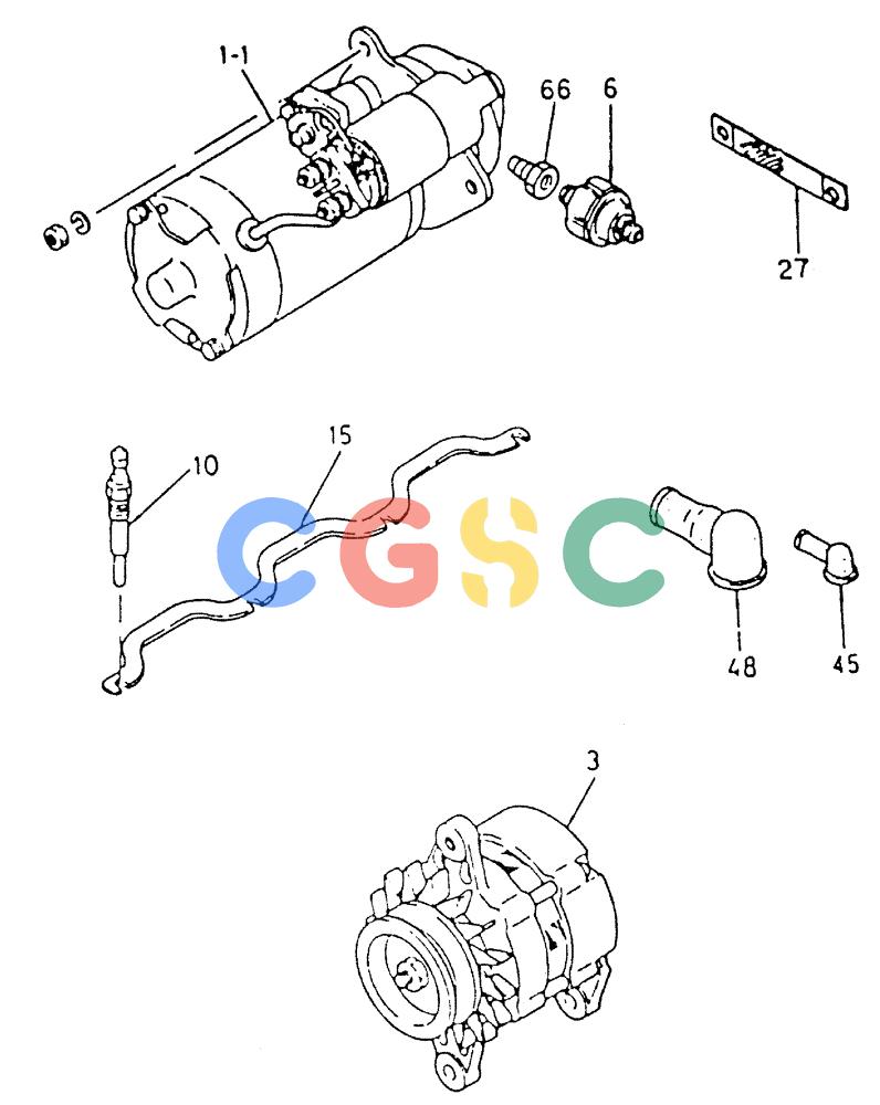 神钢零件查询(MD140C) - EXCAVATOR ASN YPU00501 (1/80-12/06) (13-016) - ELECTRICAL PARTS Kobelco