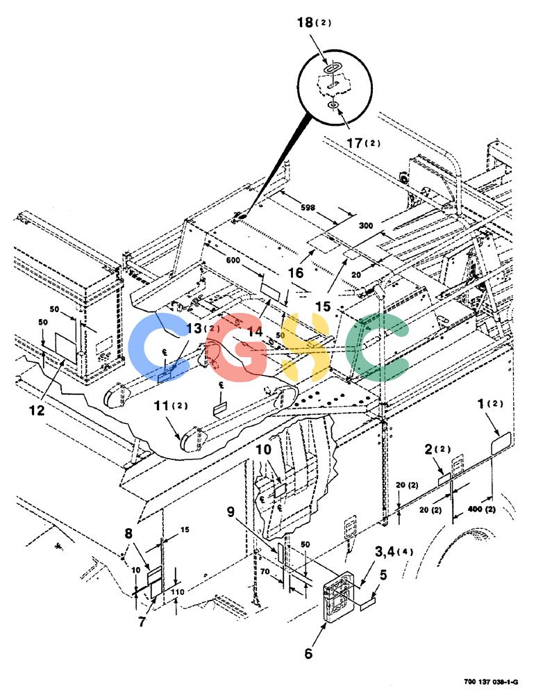 凯斯零件查询(8585) - CASE IH LARGE (3 X 4) RECTANGLER BALER (1/98-12/00) (9-04) - DECALS AND LOCATION DIAGRAM, OPERATIONAL Case Agriculture
