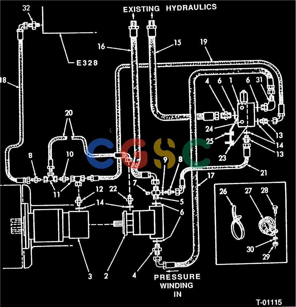 纽荷兰零件查询(FL14E) - CRAWLER LOADER (E3.02/1[004]) - WINCH VALVE AND PIPING New Holland Constructuion
