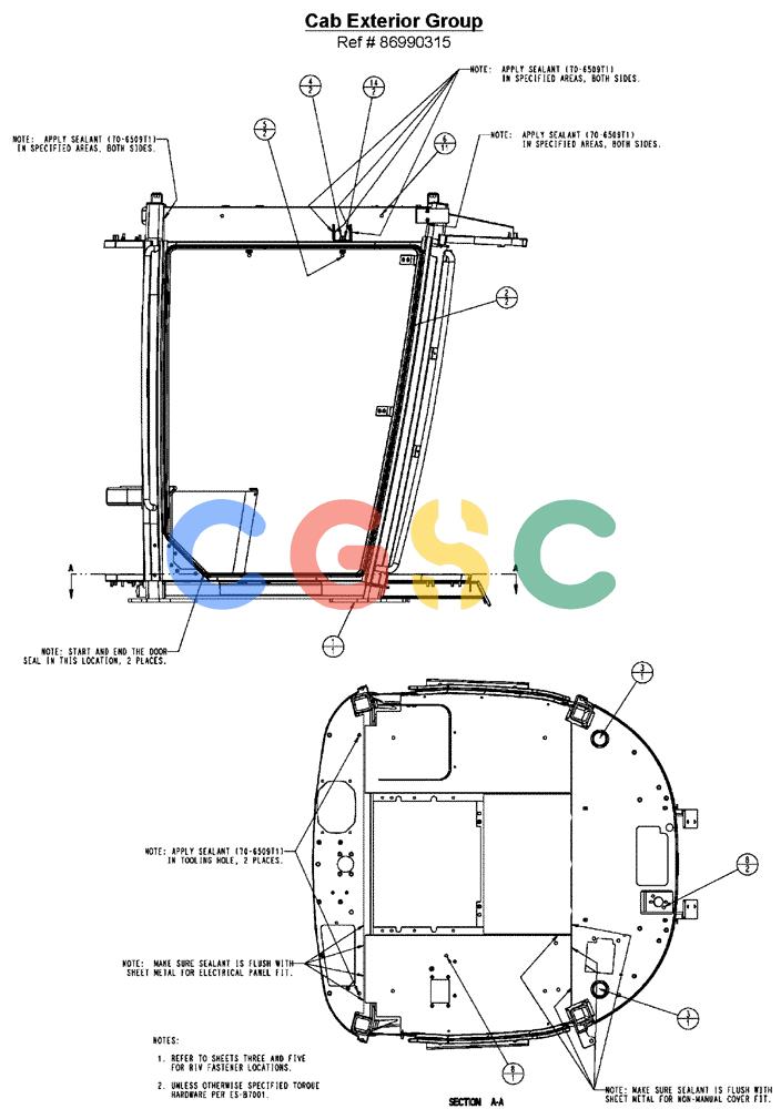 凯斯零件查询(FLX3510) - FLOATER (8/04-8/06) (01-003[01]) - CAB EXTERIOR GROUP Case Agriculture