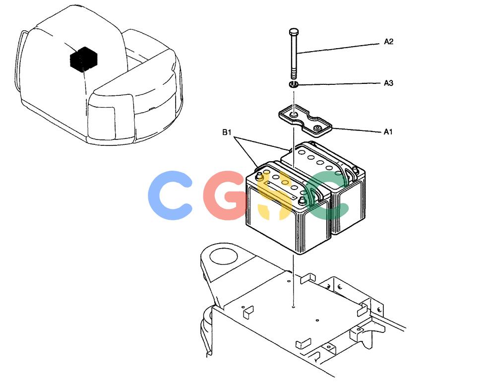 纽荷兰零件查询(EH80) - MIDI CRAWLER EXCAVATOR ASN LF04-02000 (N4TA18001 thru N4TA18010, ASN N5TA18011 -) (NA) (1/ (089) - BATTERY INSTALLATION New Holland Constructuion