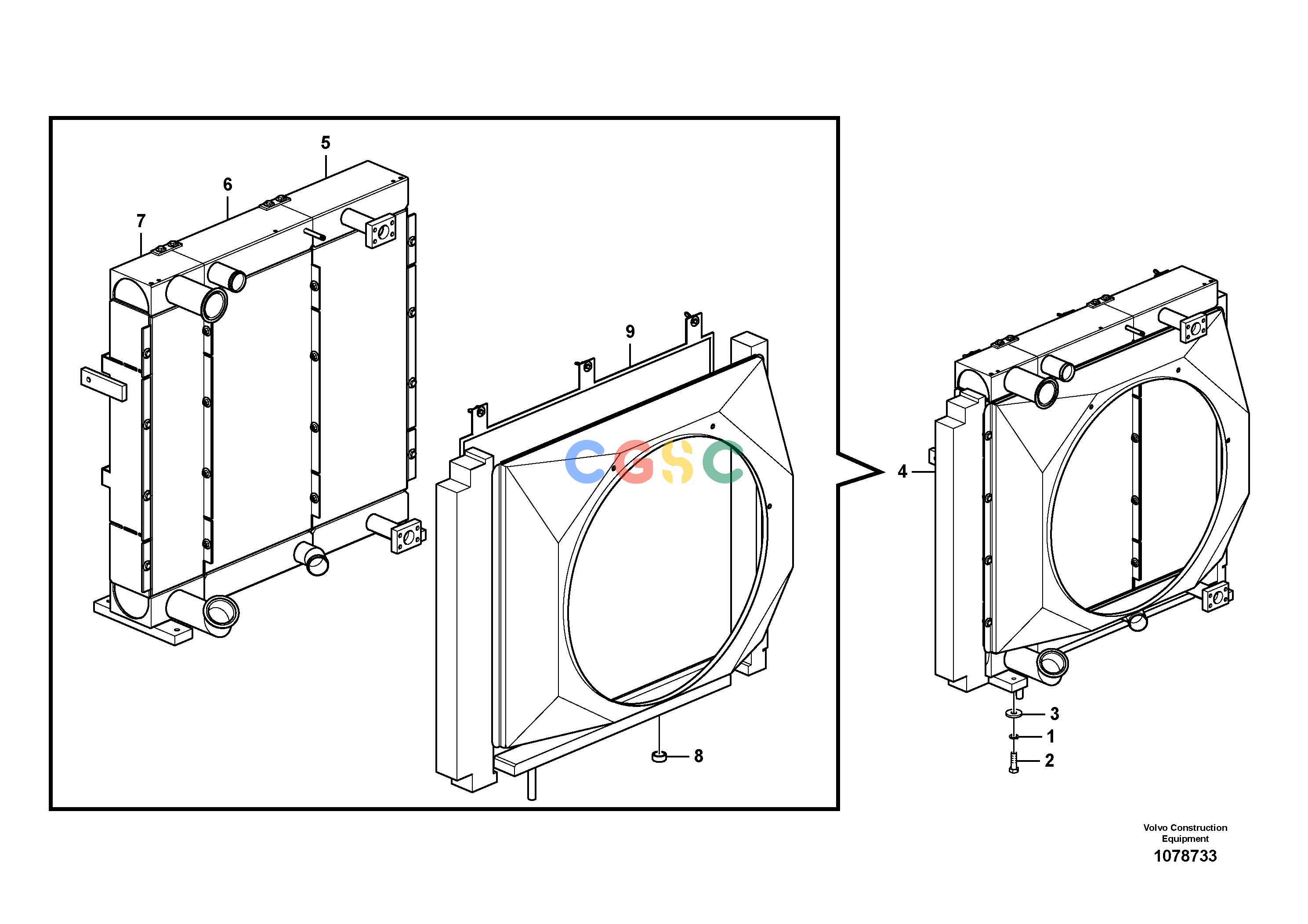 沃尔沃零件查询EW145B Radiator with fitting partsPRIME S/N 15001-8299204-NoneVOE8299204NoneAutodata Volvo online