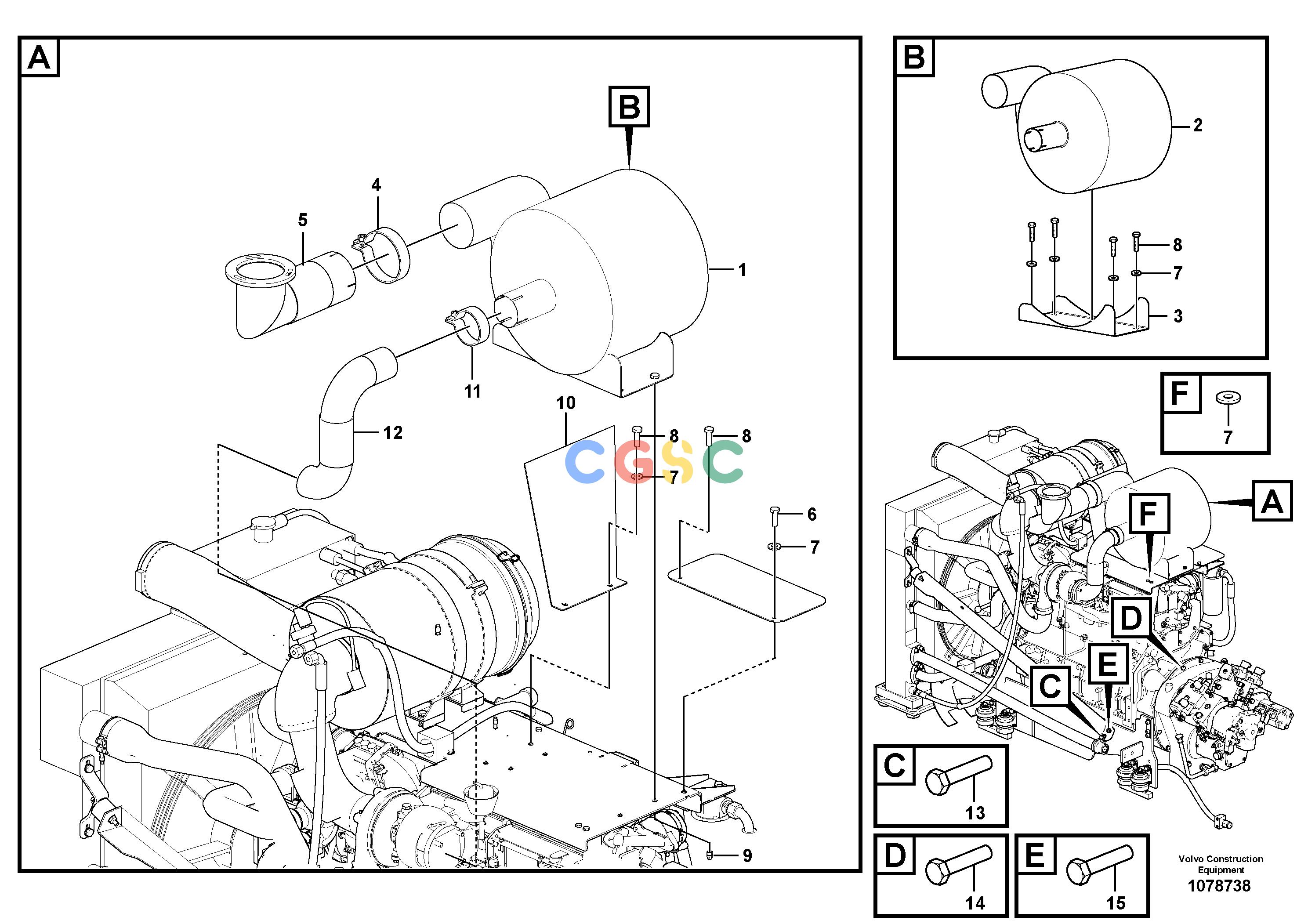 沃尔沃零件查询P8720B Exhaust system, silencerP8720B ABG S/N 702170 - NoneNoneNoneAutodata Volvo online