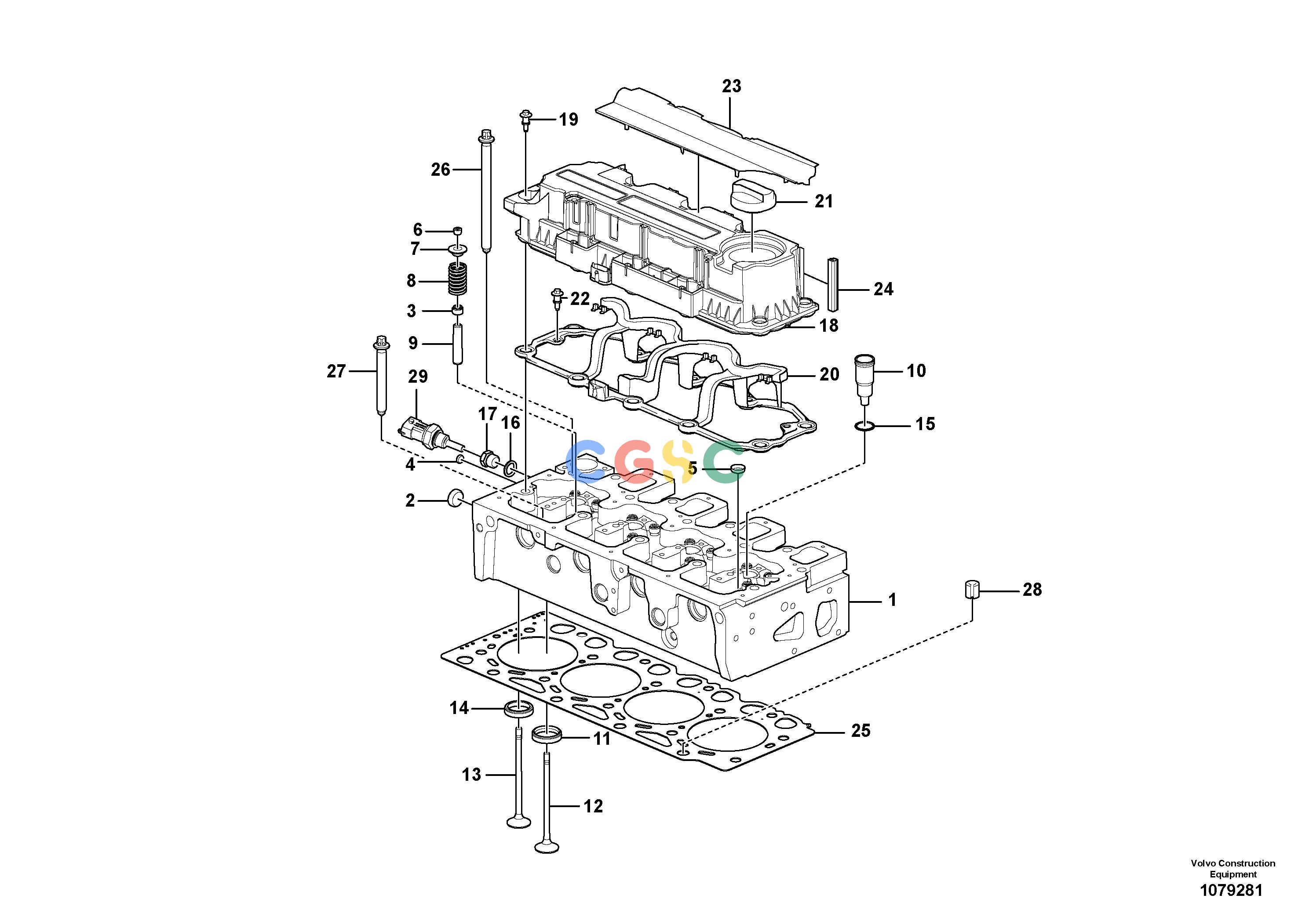 沃尔沃零件查询SD160B Cylinder head with fitting partsS/N 570001 - NoneNone17229266, 17481060, 17507001, 17668811Autodata Volvo online