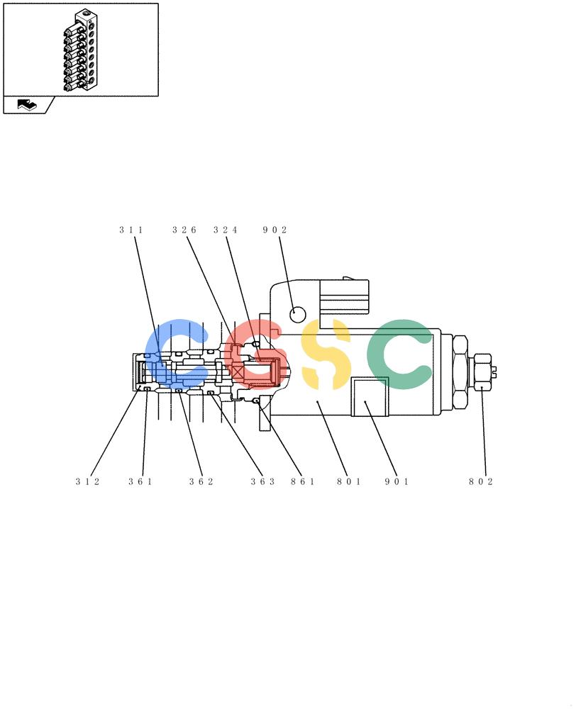 纽荷兰零件查询(E235BSR) - CRAWLER EXCAVATOR (5/07-) (1.080[16]) - SOLENOID VALVE New Holland Constructuion