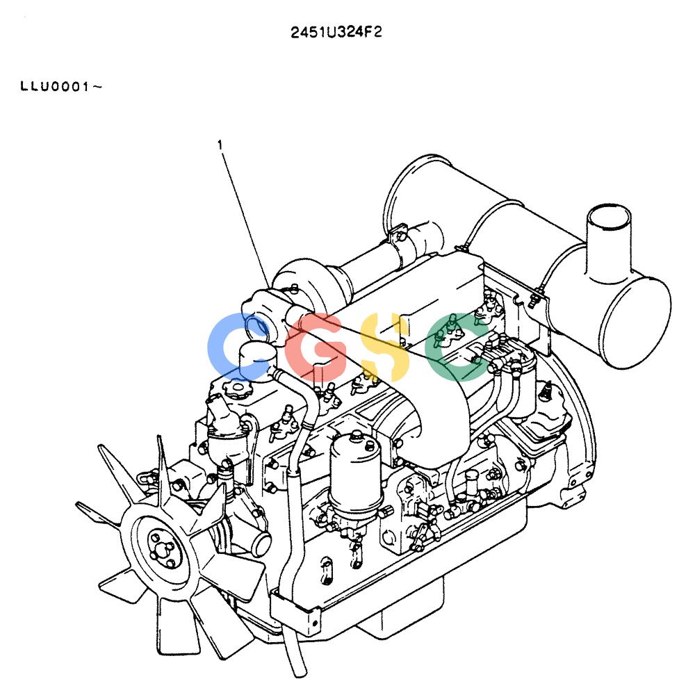 神钢零件查询(K909LC) - MARK II EXCAVATOR ASN LLU-0001 (1/87-12/03) (05-002) - ENGINE ASSY Kobelco