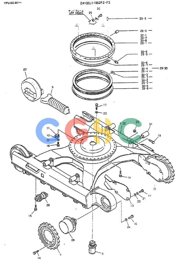 神钢零件查询(MD140C) - EXCAVATOR BTW YPU0301 - YPU0500 (1/80-12/06) (07-001) - INSTAL, LOW Kobelco