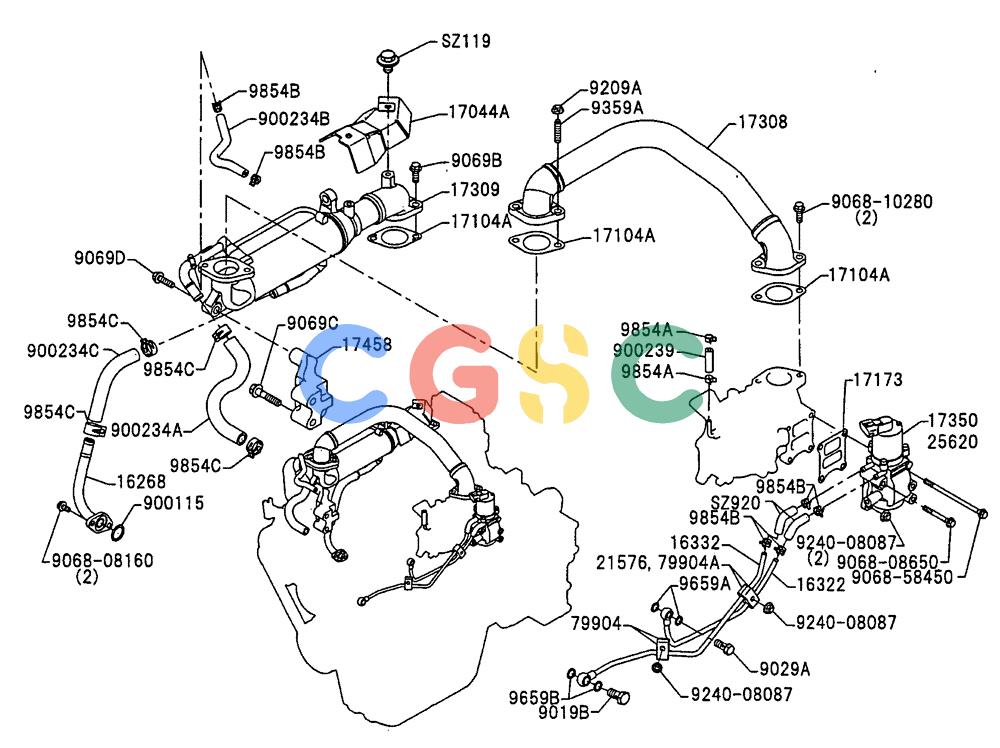 神钢零件查询(200-8) - EXCAVATOR S/N YN11-45001 - (1/06-12/09) (ENG-06-2) - INTAKE AND EXHAUST SYSTEM Kobelco