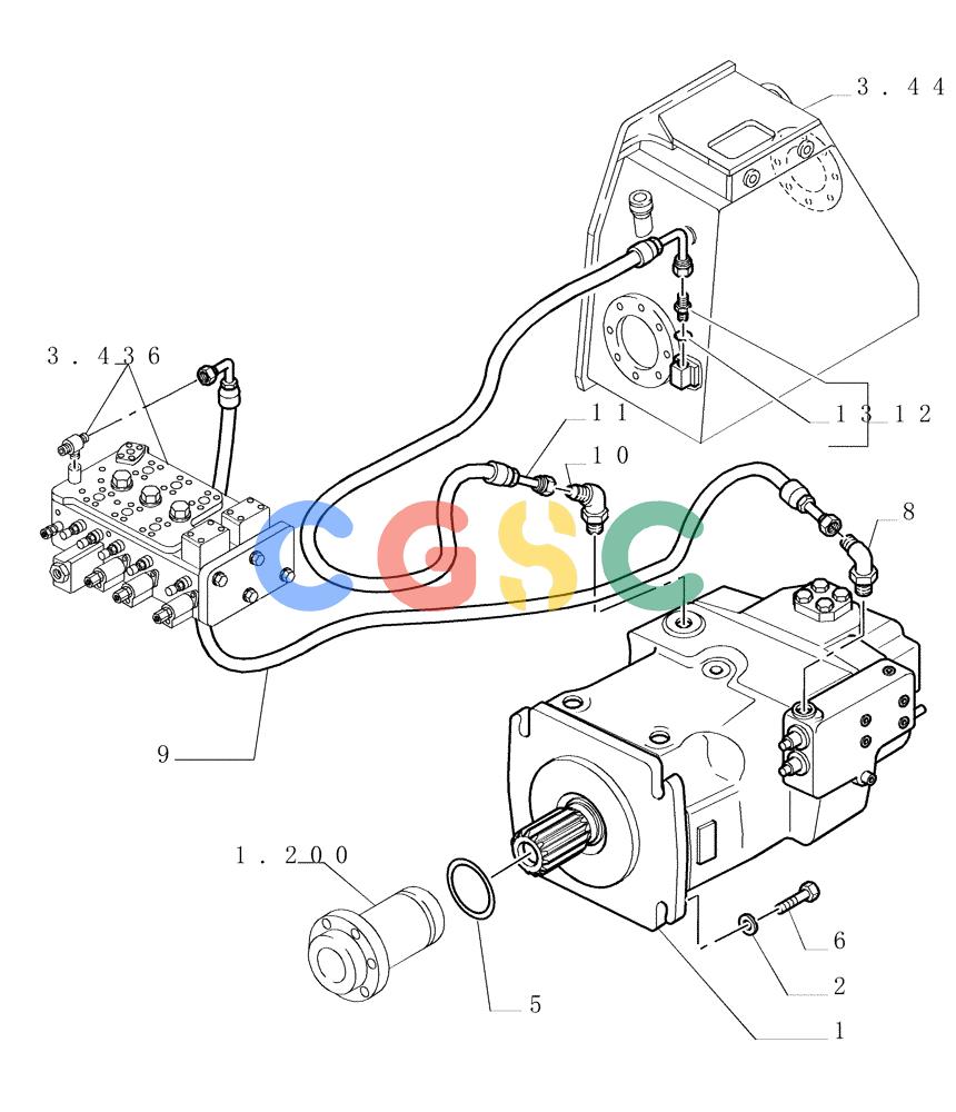 纽荷兰零件查询(DC180.B) - CRAWLER DOZER TIER 2 (3/03-) (3.435[01]) - EQUIPMENT PUMP New Holland Constructuion