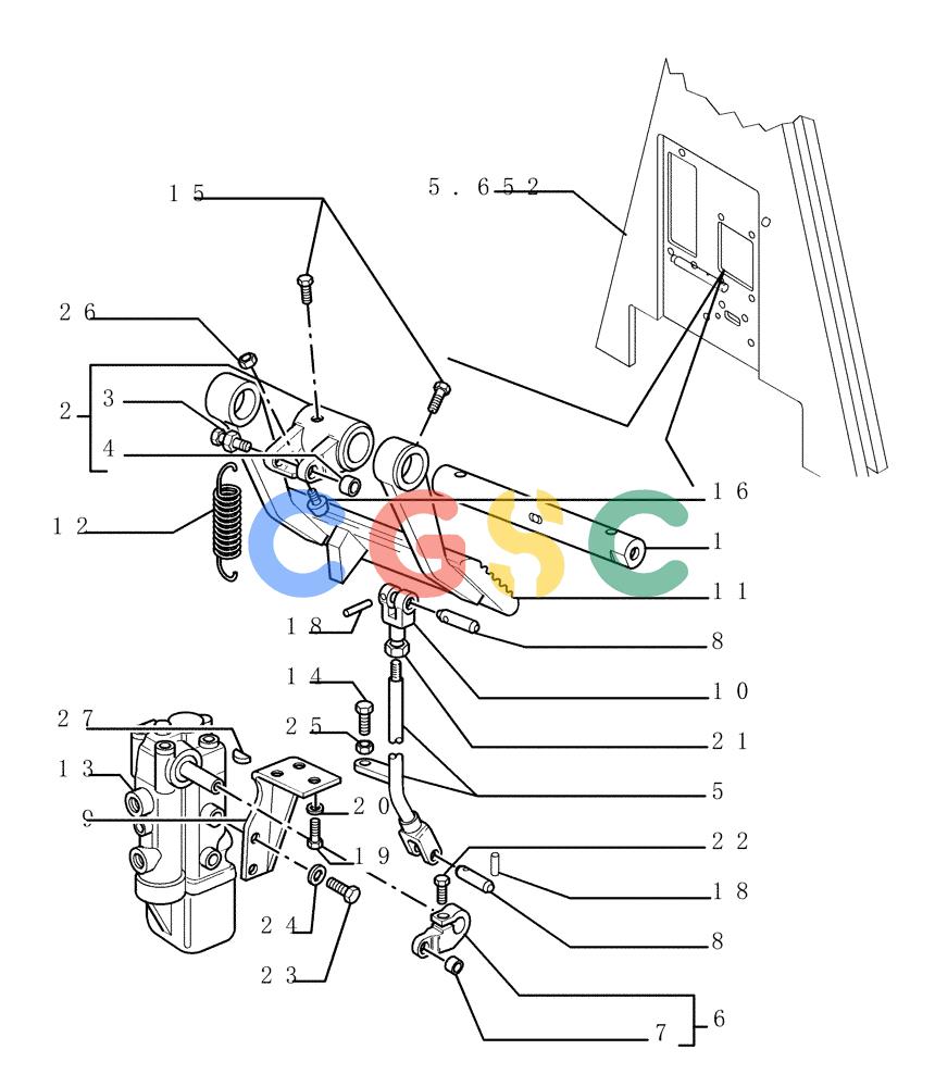 纽荷兰零件查询(DC180LT) - CRAWLER DOZER (5/00-) (2.304[01A]) - BRAKE CONTROLS - STEERING CLUTCH - VERSION (01) New Holland Constructuion
