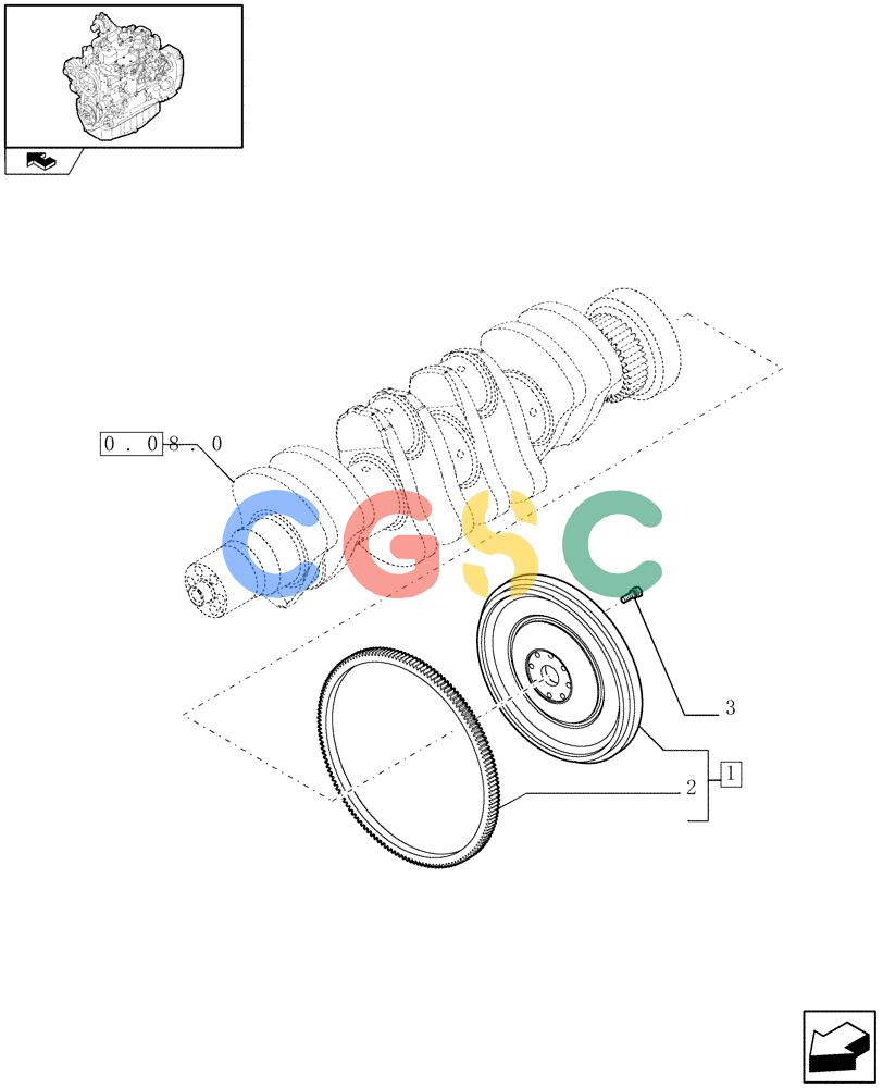 神钢零件查询(F4GE9484K J601) - ENGINE - 504103830-920019897 (1/13-) (0.08.3) - FLYWHEEL - ENGINE (504020729) Kobelco