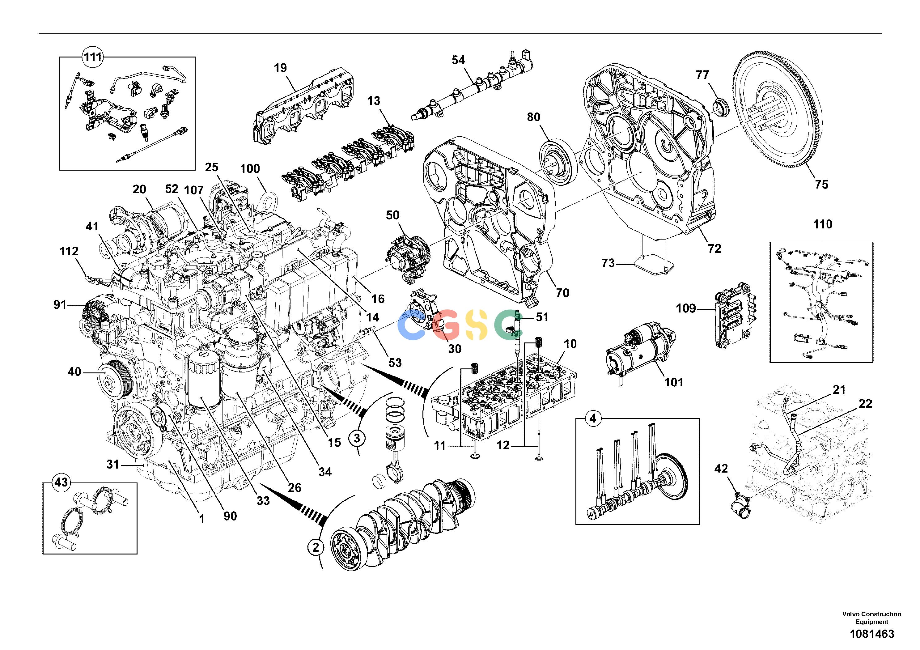 沃尔沃零件查询MCT145C Engine assemblies completeS/N 2428801-/ 2429001- NoneNoneMCT145C T4Autodata Volvo online