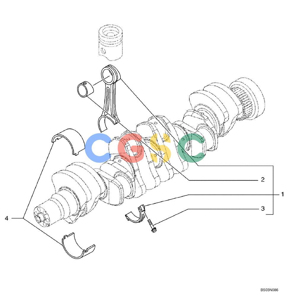 纽荷兰零件查询(D150B) - CRAWLER DOZER TIER 3 (HYDRO) (10/07-) (02-34) - CONNECTING ROD New Holland Constructuion