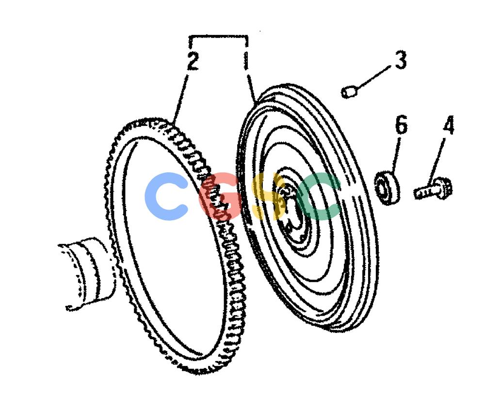 神钢零件查询(6D16-T) - MITSUBISHI DIESEL ENGINE - K909LC & MD240BLC (1/87-12/06) (01-015) - FLYWHEEL P/N ME047049 Kobelco