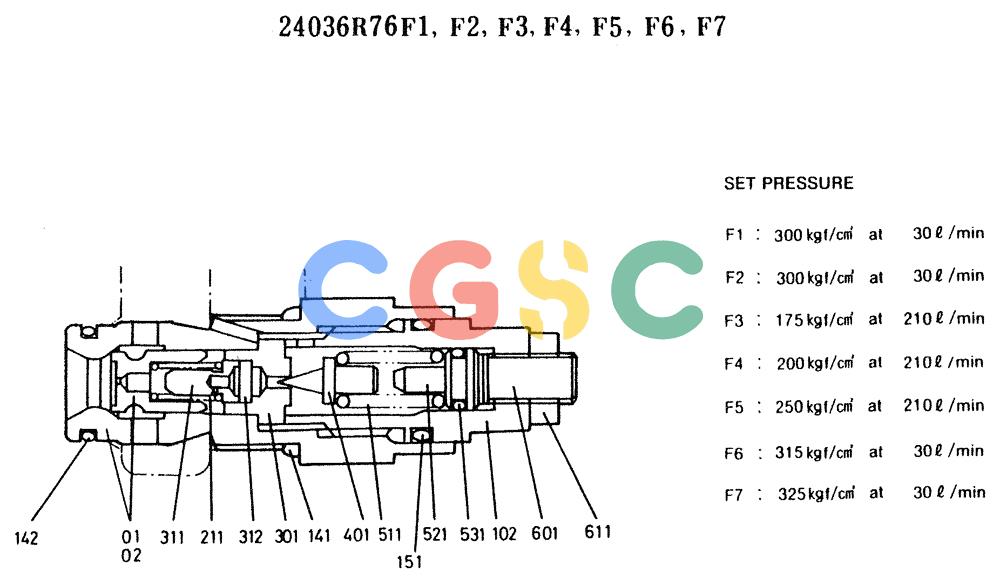 神钢零件查询(K912LC) - MARK II EXCAVATOR ASN YC0301-0737 (1/88-12/03) (11-048) - VALVE ASSY, PORT RELIEF Kobelco