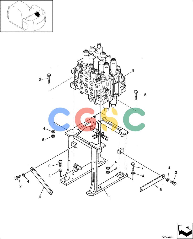 纽荷兰零件查询(EH130) - CRAWLER EXCAVATOR (3/04-) (08 -36[00]) - VALVE MOUNTING (YX64H00002F1) New Holland Constructuion