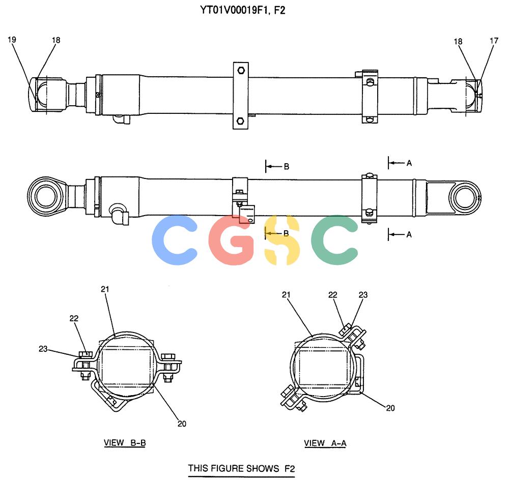 纽荷兰零件查询(E70SR) - MIDI CRAWLER EXCAVATOR ASN YT04-07175 (07-033[02]) - CYLINDER ASSY, BUCKET New Holland Constructuion