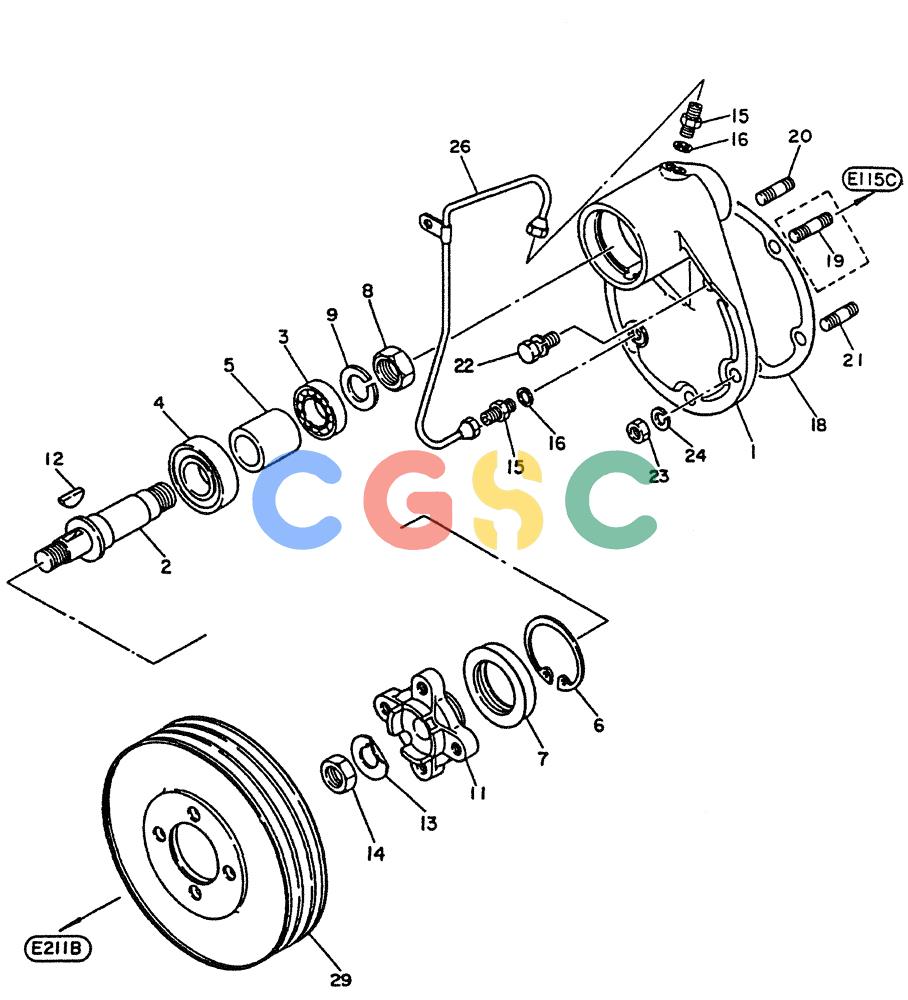 神钢零件查询(PE6T04) - NISSAN DIESEL ENGINE - LK900 & LK700A W/TURBO (1/03-12/06) (06-006[03]) - SUPPORT-FAN Kobelco