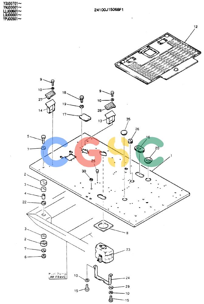 神钢零件查询(MD140C) - EXCAVATOR ASN YPU00501 (1/80-12/06) (02-003) - PLATE ASSY, FLOOR Kobelco