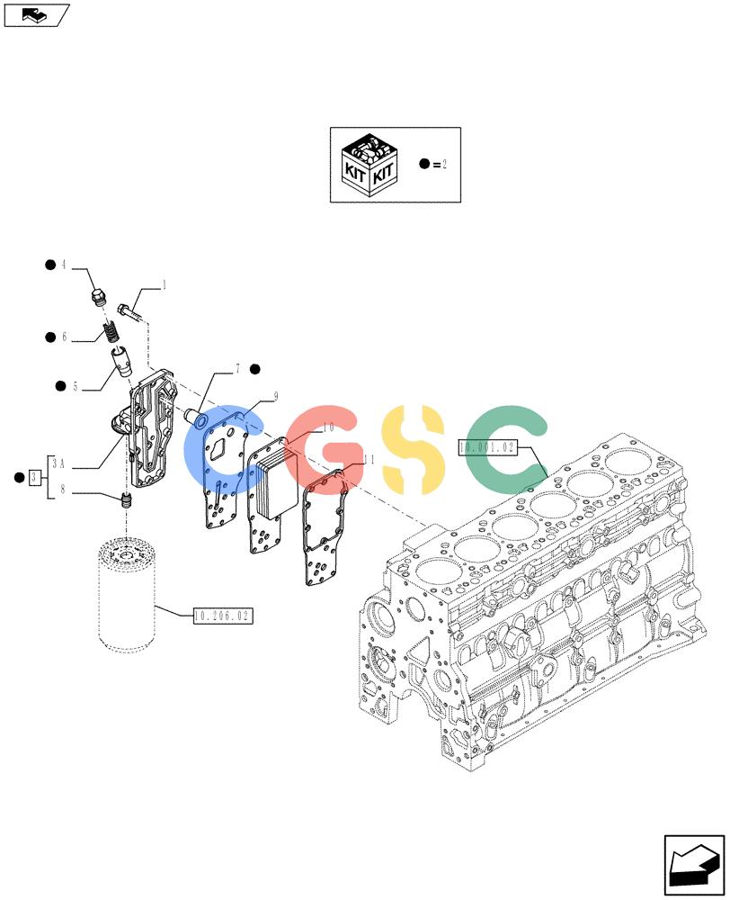 神钢零件查询(F4GE9684F J602) - ENGINE - 504375333 - 84250815 (1/13-) (10.408.01) - HEAT EXCHANGER - ENGINE (2853333) Kobelco