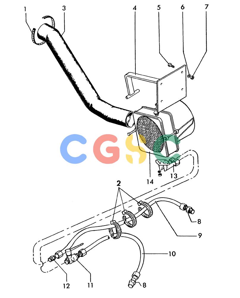 纽荷兰零件查询(H48) - RICHIER EXCAVATOR (1/74-12/84) (03E02) - HEATER CIRCUIT New Holland Constructuion