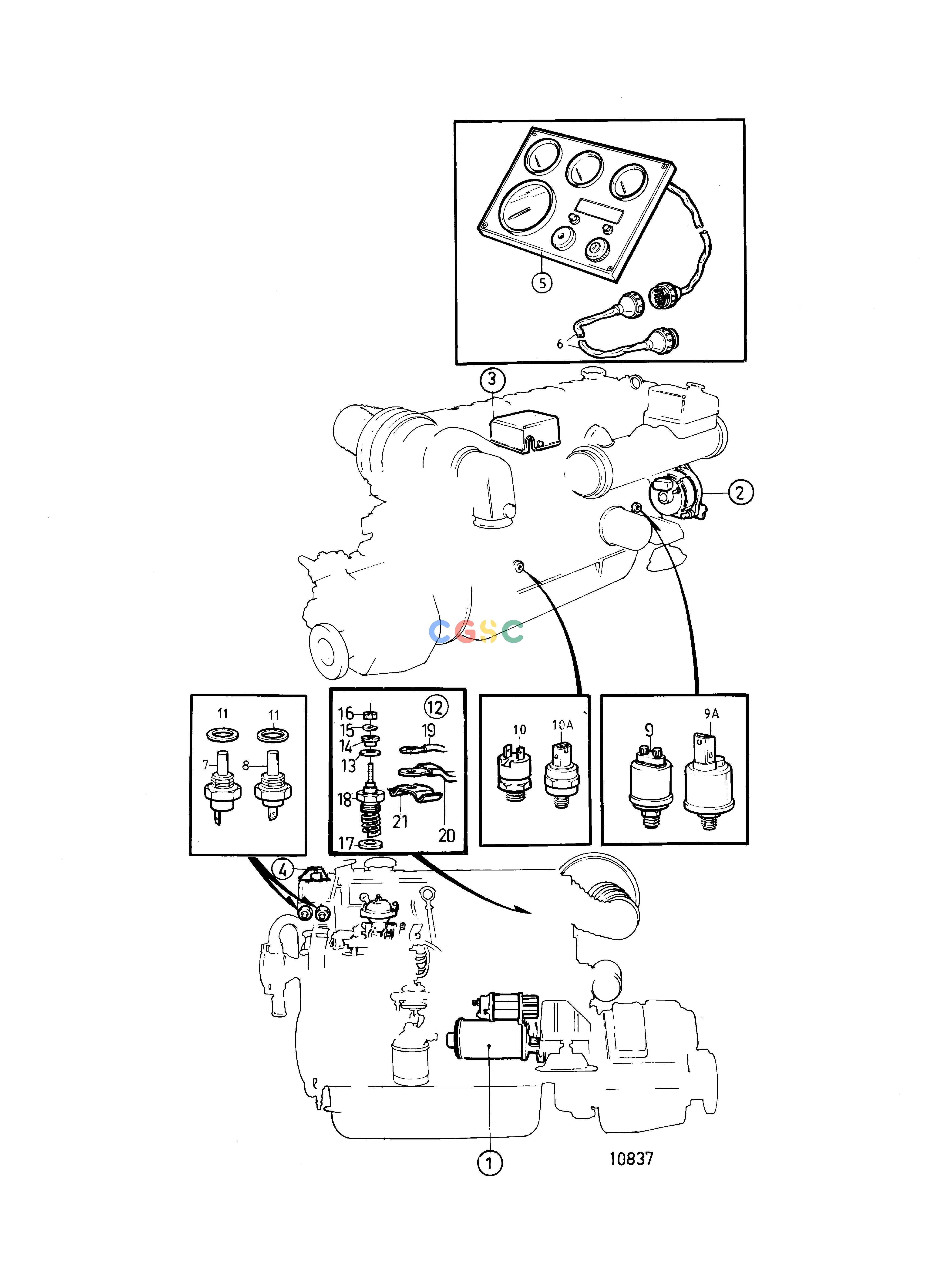 沃尔沃零件查询MD31A; TMD31A; TMD31B; TAMD31A; TAMD31B; AD31; AQAD31A; AD31B; 290A; DP-A; DP-B; DP-A1; DP-B1; SP-A; SP-A1Electrical SystemElectrical System and InstrumentsEPC Volvo Penta Parts catalog