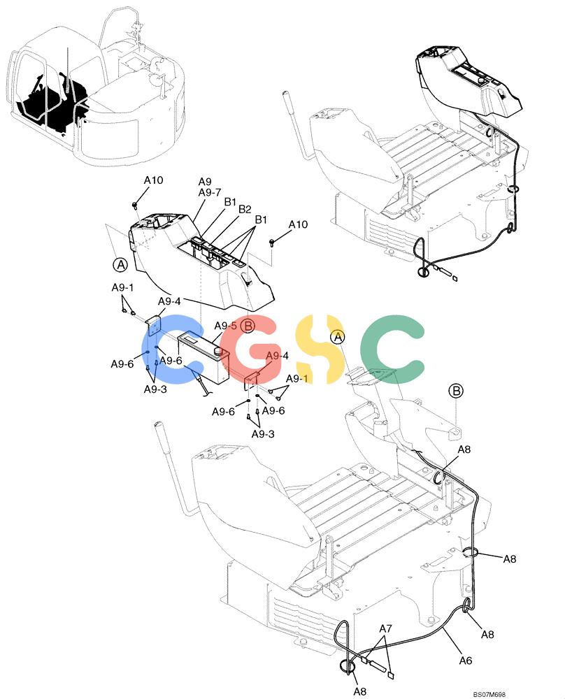 纽荷兰零件查询(E135B) - CRAWLER EXCAVATOR TIER 3 - ASN YH05-07001 (N8TA13006) (1/08-) (02-24[00]) - RADIO INSTALLATION & SWITCH INSTALLATION (YN54E00010F1 & LV50E00001F1) New Holland Constructuion