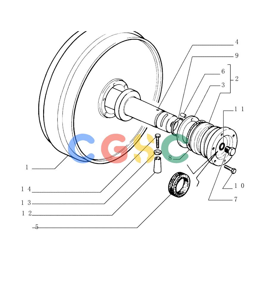 纽荷兰零件查询(DC180PS) - CRAWLER DOZER (11/00-) (2.346[01]) - TRACK IDLER - WHEEL New Holland Constructuion