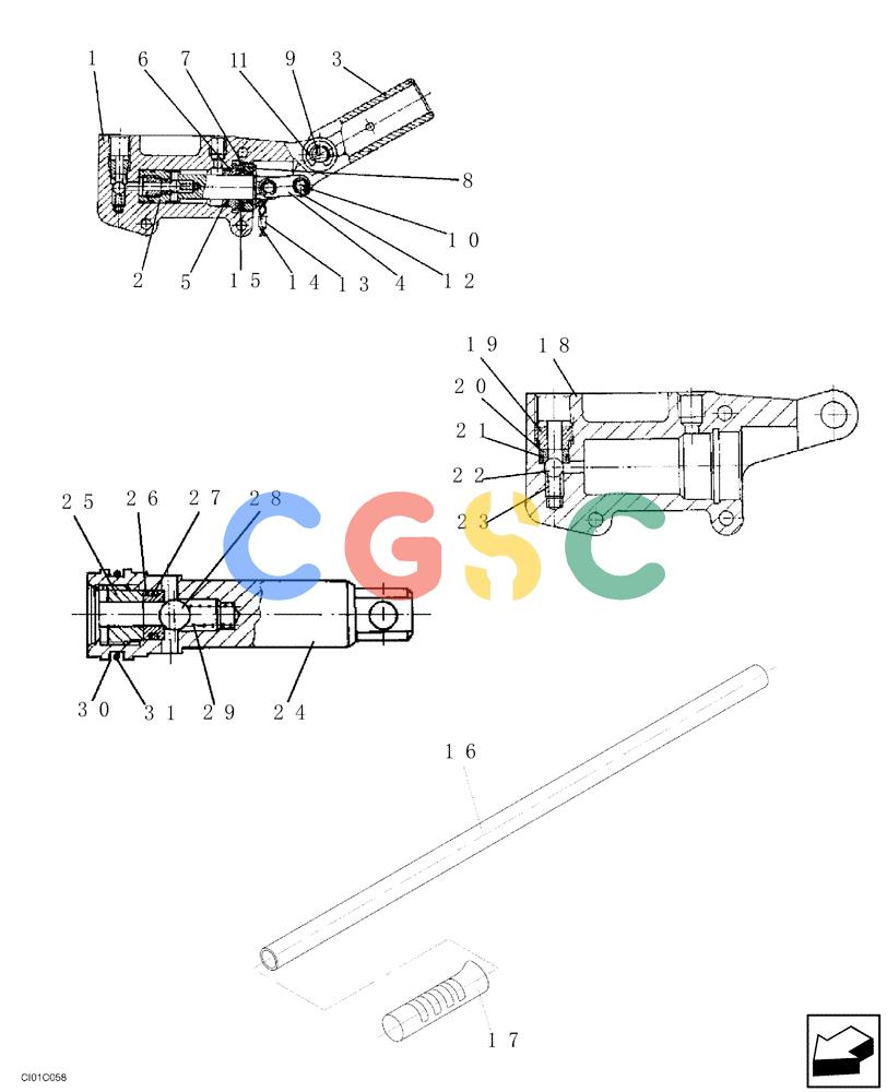 纽荷兰零件查询(CV2500) - VIBRATORY ROLLER (10-021-00[01]) - HAND PUMP - OPERATOR'S COMPARTMENT MANUAL TILTING New Holland Constructuion