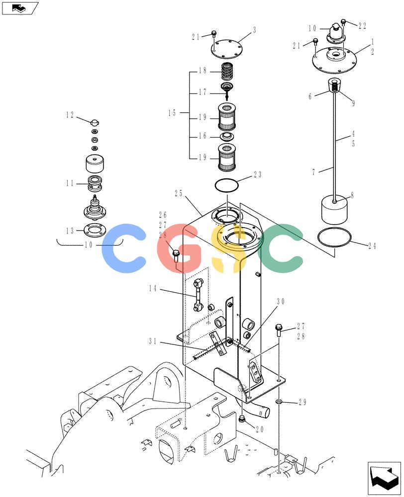 纽荷兰零件查询(E70BSR) - COMPACT CRAWLER EXCAVATOR ASN YT06-18001 (01-014[00]) - HYDRAULIC TANK ASSEMBLY New Holland Constructuion