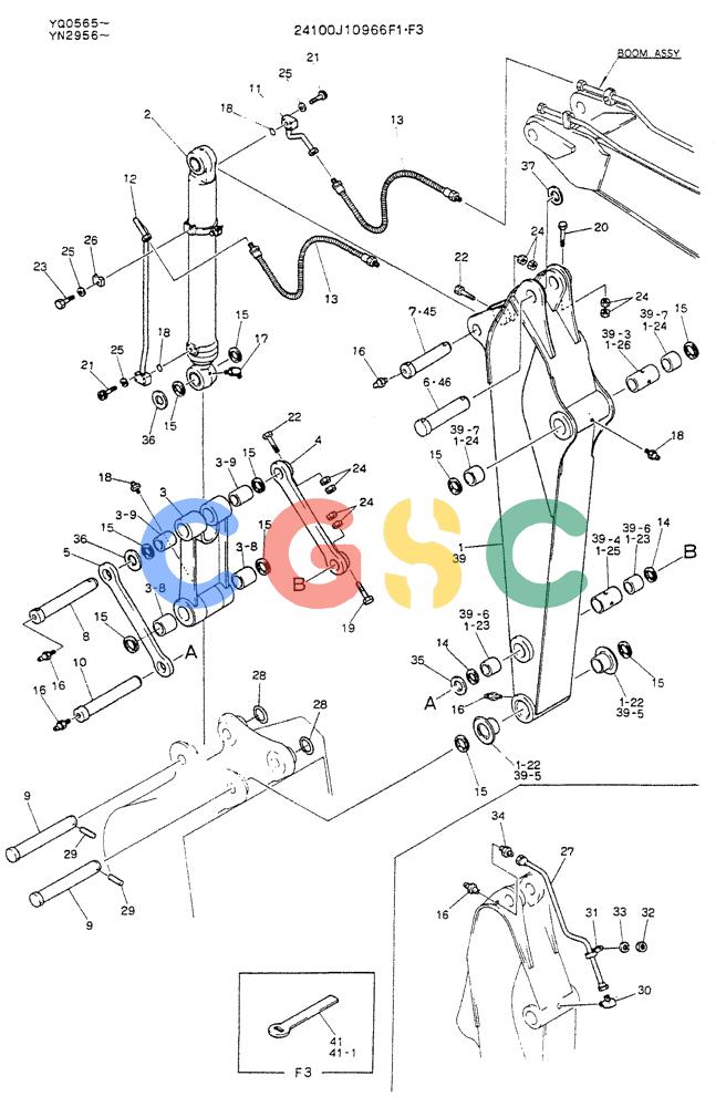 神钢零件查询(K907LC) - MARK II EXCAVATOR ASN YQ0565 (GLOBAL) (1/87-12/03) (09-005[02]) - ARM ASSY, 2.2M Kobelco