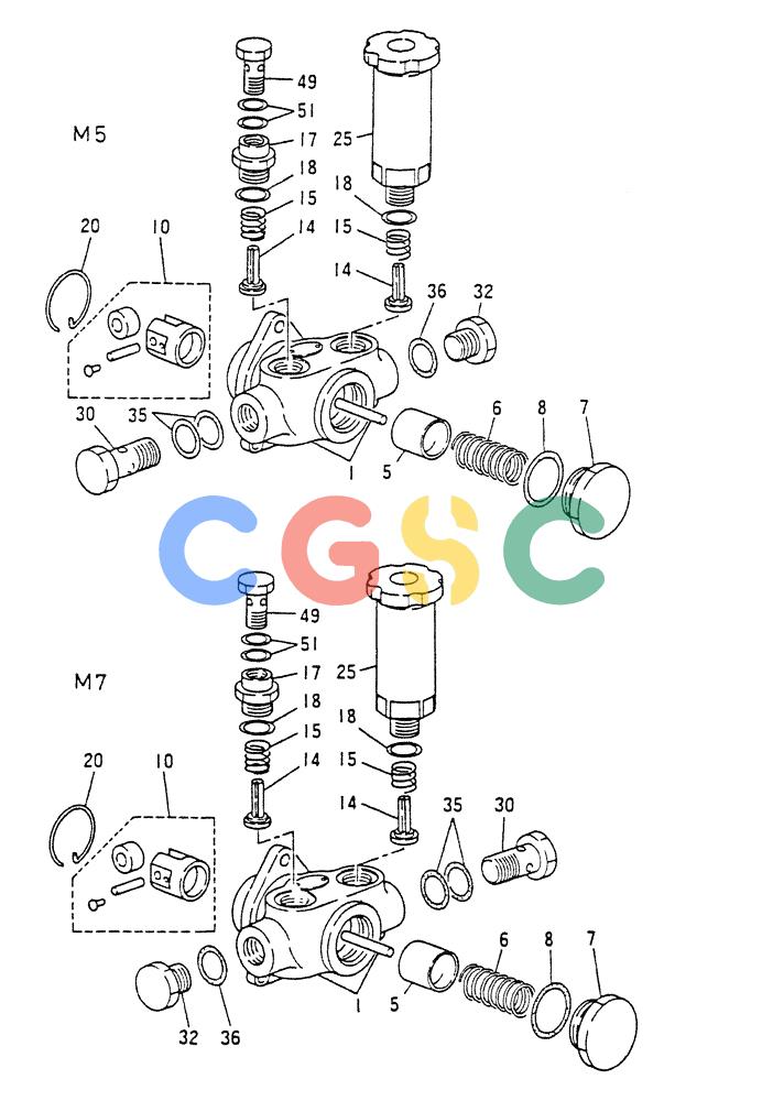 神钢零件查询(8DC9-T) - MITSUBISHI DIESEL ENGINE - K914 & K975 (1/79-12/06) (03-006[02]) - FUEL FEED PUMP (INNER PARTS) Kobelco