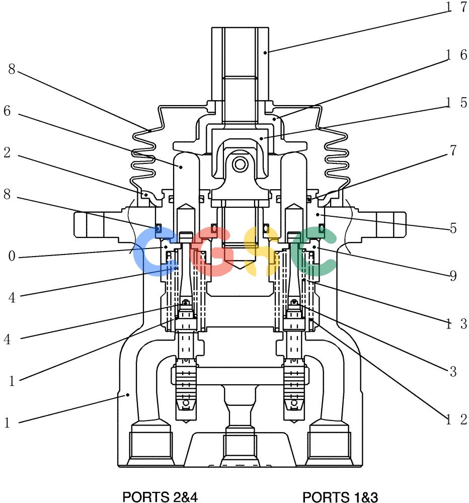 神钢零件查询(200-8) - EXCAVATOR S/N YN11-45001 - (1/06-12/09) (HC800-01-1) - VALVE ASSY, PILOT Kobelco