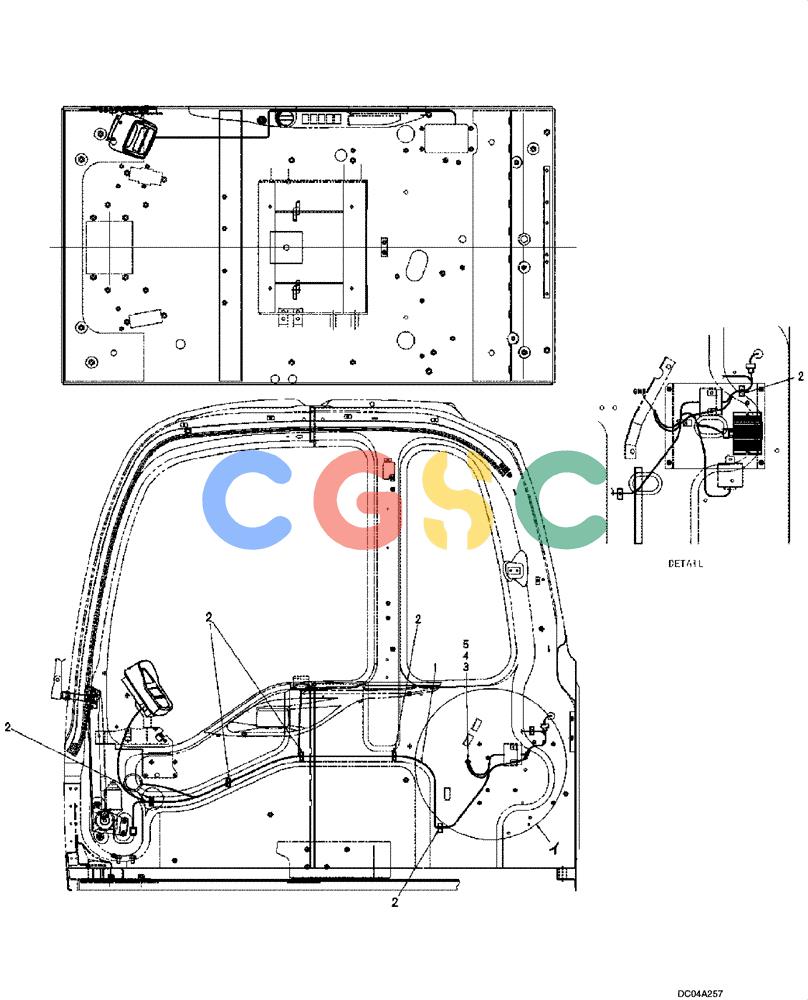 纽荷兰零件查询(E160) - CRAWLER EXCAVATOR (N.A.) (1/06-) (04 -12[00]) - HARNESS ASSY (CAB) New Holland Constructuion