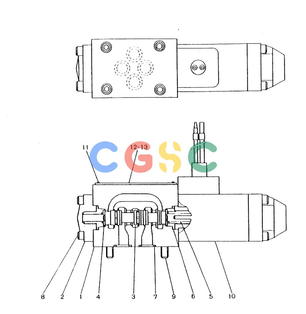 神钢零件查询(MD300LC) - EXCAVATOR BTW YC0101 - YC0300 (1/80-12/06) (08-046) - VALVE ASSY, SOLENOID Kobelco