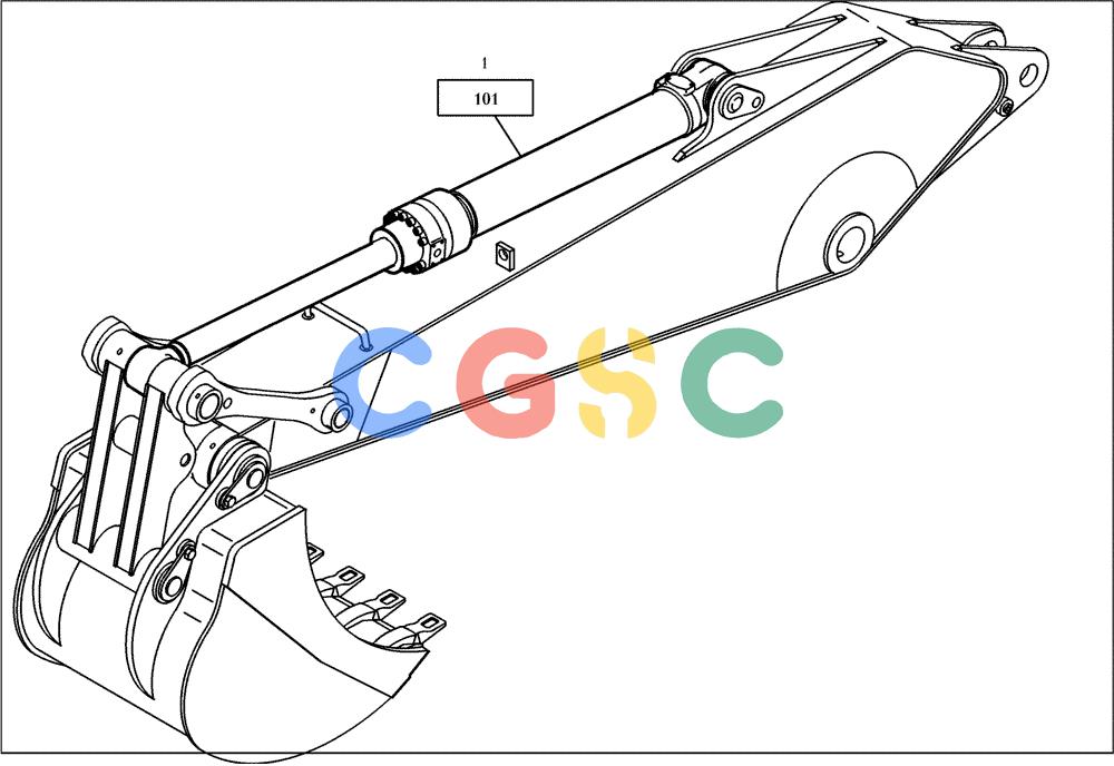 纽荷兰零件查询(EC240) - CRAWLER EXCAVATOR (5/00-) (24.050[002]) - BUCKET (BACKHOE) CYLINDER INSTALL.MATERIAL, (S/N 724025-UP) New Holland Constructuion