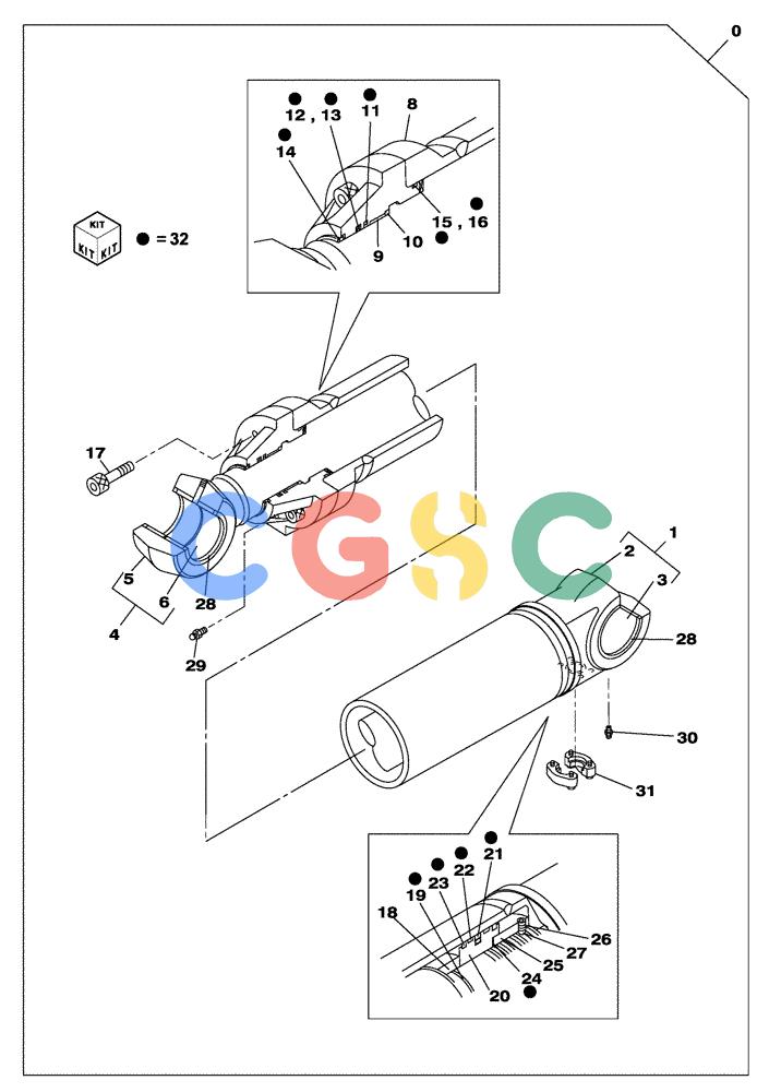 纽荷兰零件查询(E805) - CRAWLER EXCAVATOR TIER 3 (7/06-) (08-302-00[01]) - BOOM CYLINDER (WITH VALVE, PRESSURE RELIEF) New Holland Constructuion