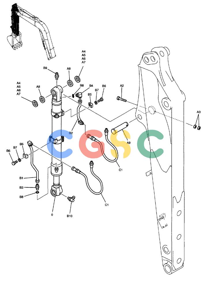 纽荷兰零件查询(EH80) - MIDI CRAWLER EXCAVATOR ASN LF04-02000 (N4TA18001 thru N4TA18010, ASN N5TA18011 -) (NA) (1/ (173) - HYDRAULIC LINES, ARM 2.01M (6FT 9IN) New Holland Constructuion