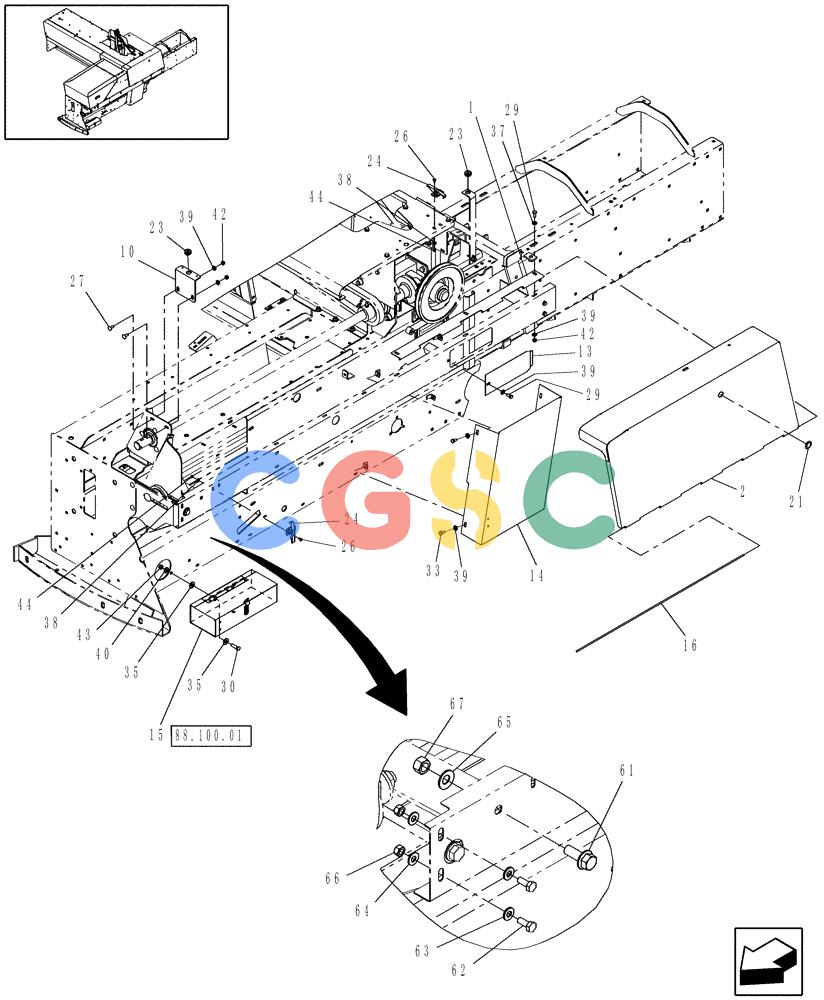 凯斯零件查询(SB531) - SMALL SQUARE BALER (9/08-12/15) (90.105.10) - SHIELDS, LH, SB531 NORTH AMERICA Case Agriculture