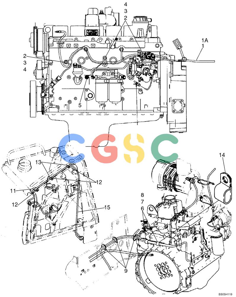 纽荷兰零件查询(DC95) - CRAWLER DOZER (8/04-) (04-10) - HARNESS, ENGINE (LEFT-HAND SIDE AND REAR) New Holland Constructuion