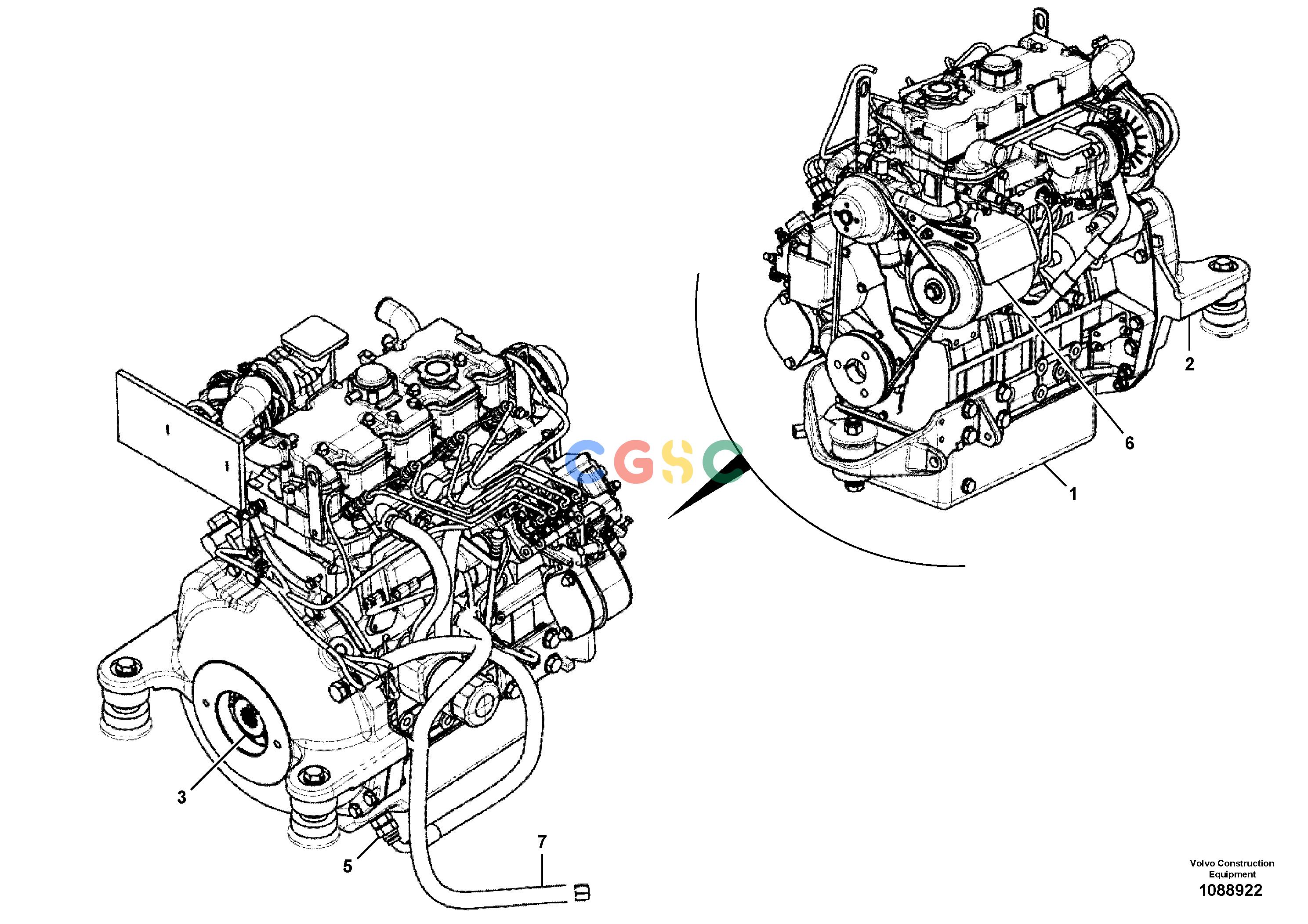 沃尔沃零件查询MC95C Engine installation assembliesNone NoneNone45KWAutodata Volvo online