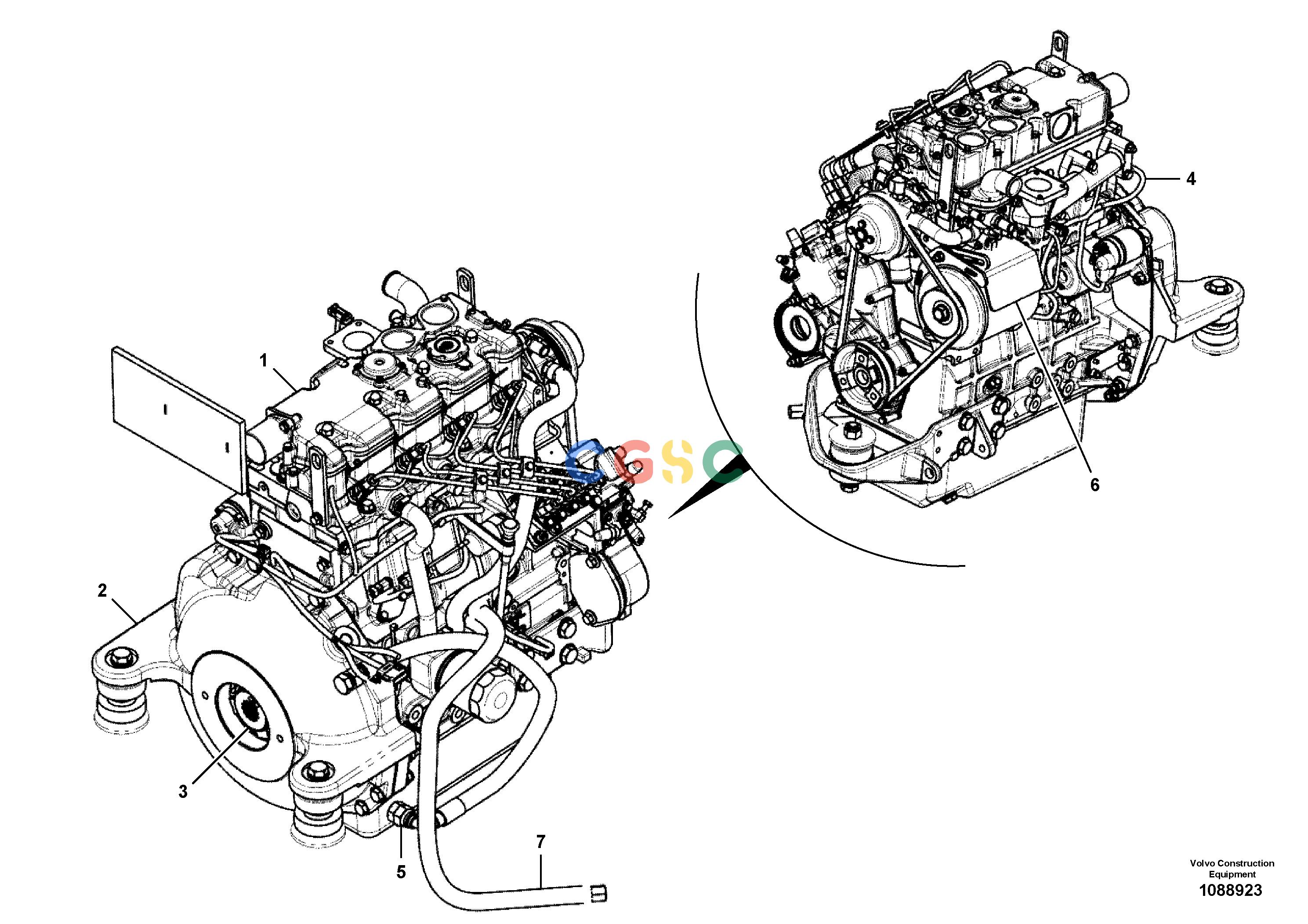 沃尔沃零件查询MC60C Engine installation assembliesNone NoneNone36KWAutodata Volvo online
