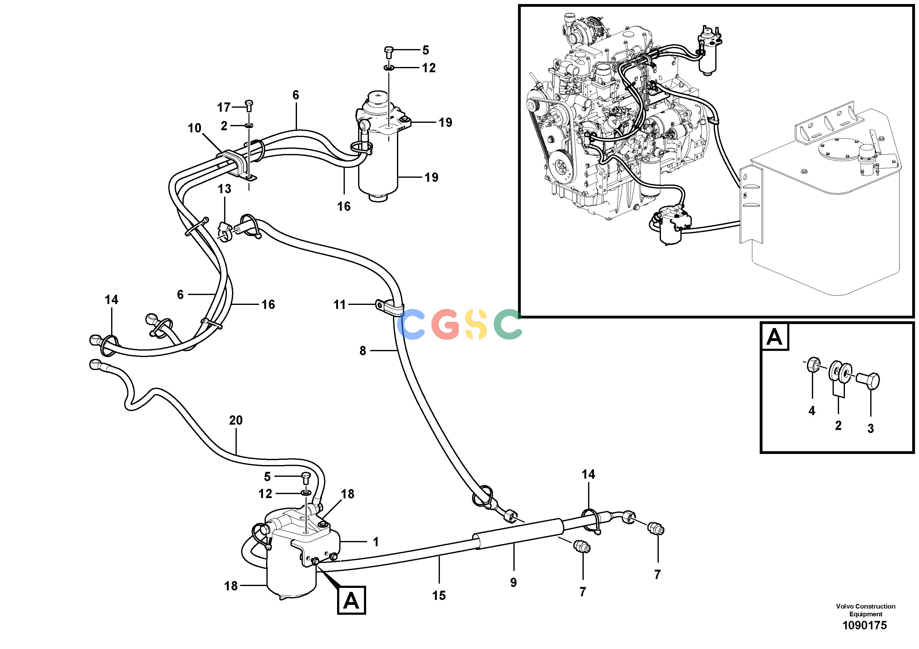 沃尔沃零件查询SD110BA Fuel system.S/N 50001 - NoneNoneNoneAutodata Volvo online