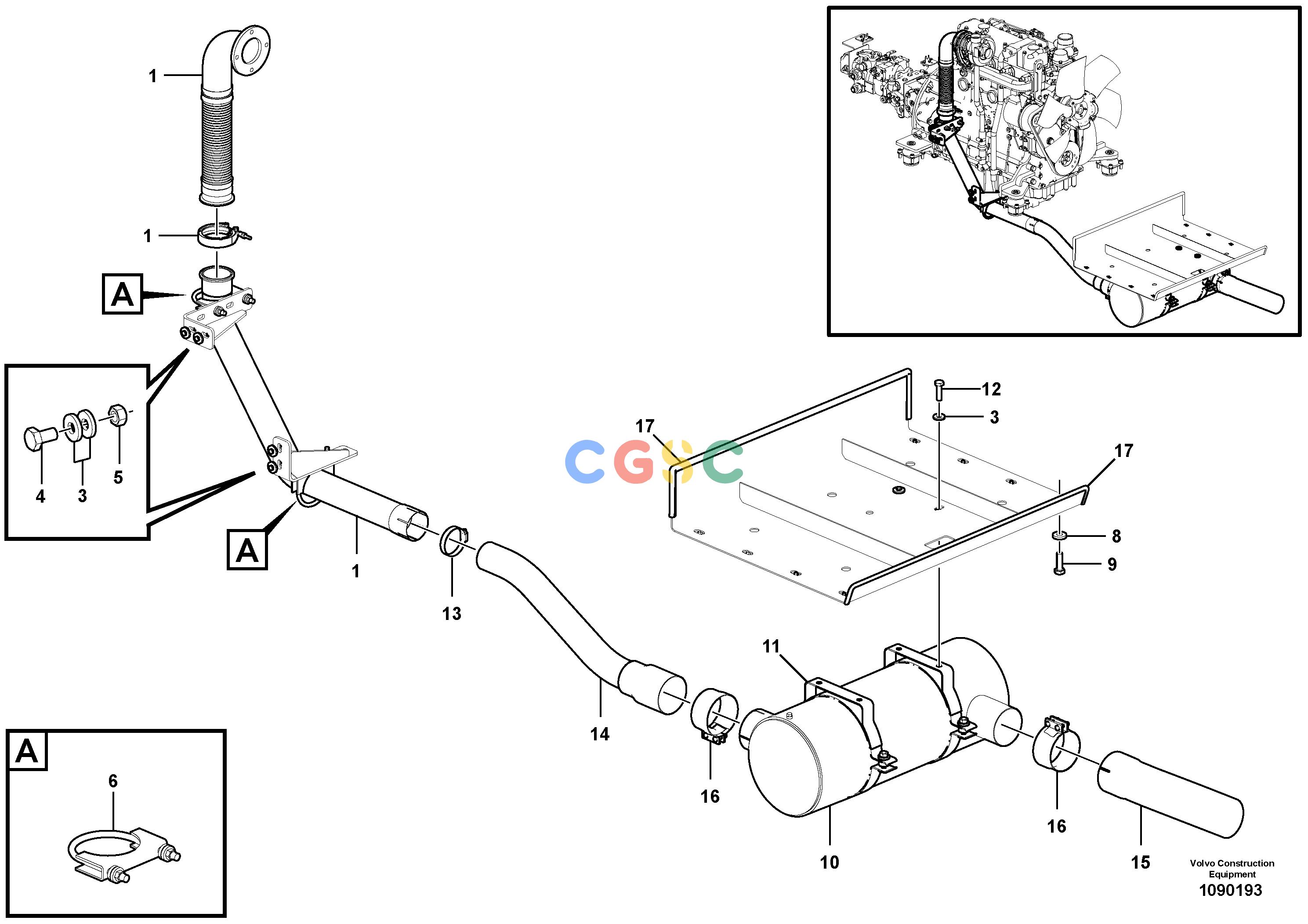 沃尔沃零件查询SD110BA Exhaust systemS/N 50001 - NoneNoneNoneAutodata Volvo online