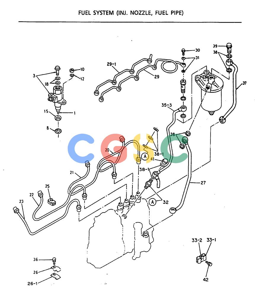 神钢零件查询(MD140C) - EXCAVATOR BTW YPU0301 - YPU0500 (1/80-12/06) (17-015) - FUEL SYSTEM (INJ. NOZZLE, FUEL PIPE) Kobelco