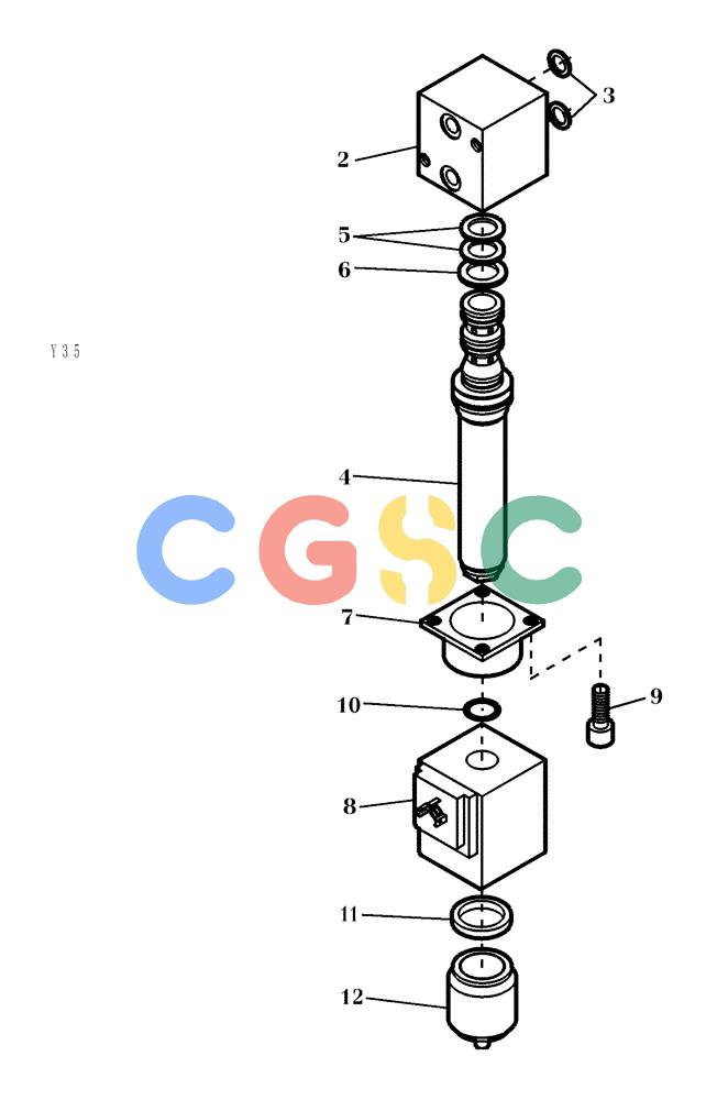 纽荷兰零件查询(EC450) - CRAWLER EXCAVATOR (SN: 750001-UP) (11/99-) (23.232[004]) - SOLENOID VALVE (S/N 750001-UP) New Holland Constructuion