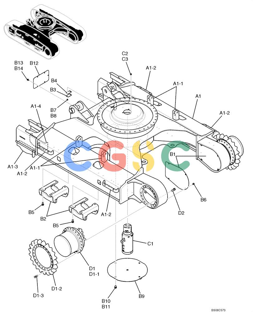 神钢零件查询(ED150) - BLADE RUNNER ACERA SR EXCAVATOR DOZER (TIER 3 ) ASN YL06-01201 (5/08-12/12) (03-01[00]) - LOWER GROUP Kobelco